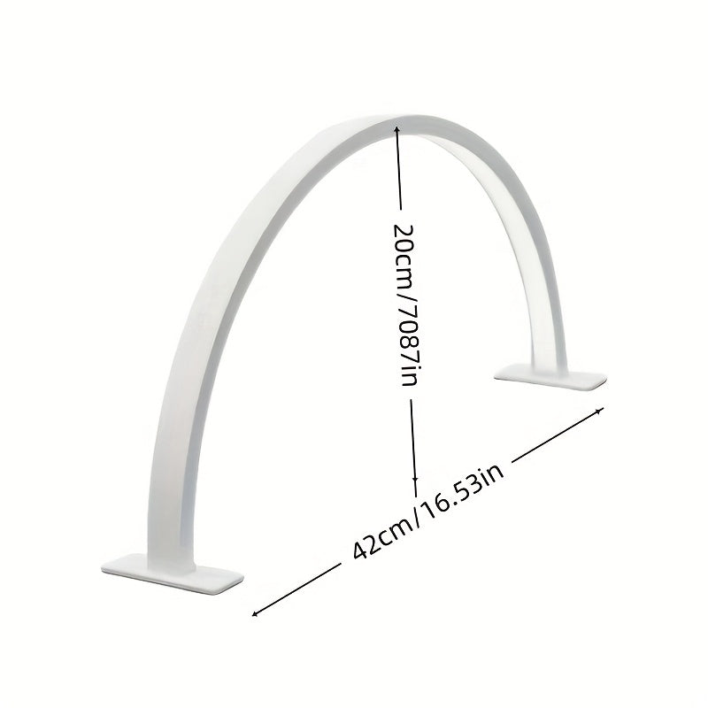 Adjustable LED Desk Lamp with Crescent Metal Frame and Dimming Control