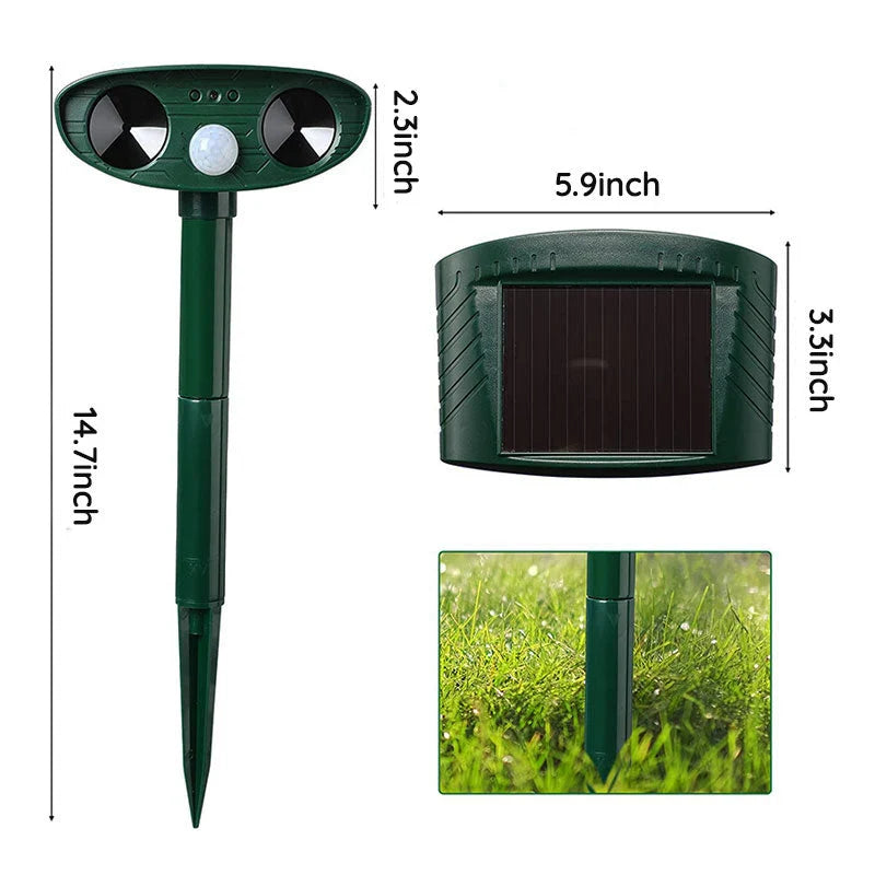 Motion Activated Armadillo Repeller with Solar Power and 30ft Detection