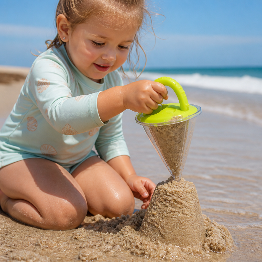 Sand Funnel Toy with Easy Grip Handle for Kids Pattern Drawing