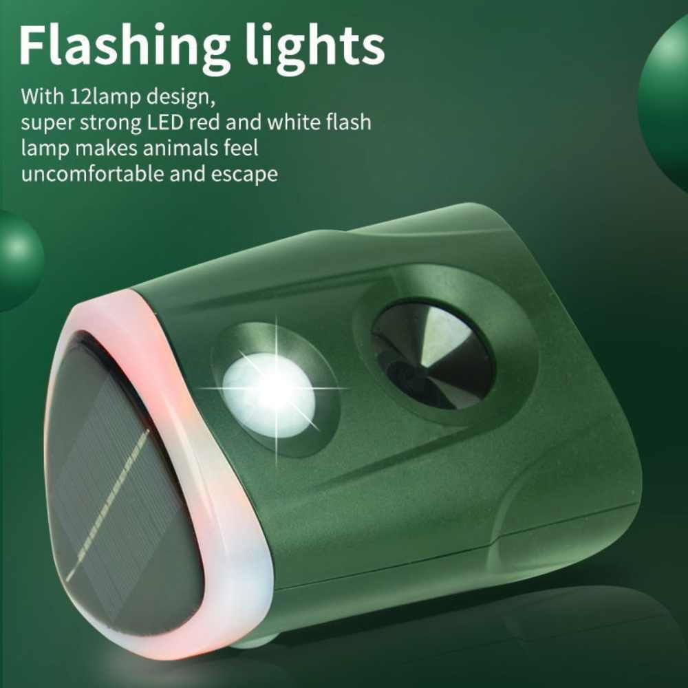 Solar Ultrasonic Animal Repeller with 360 Degree Motion Detection