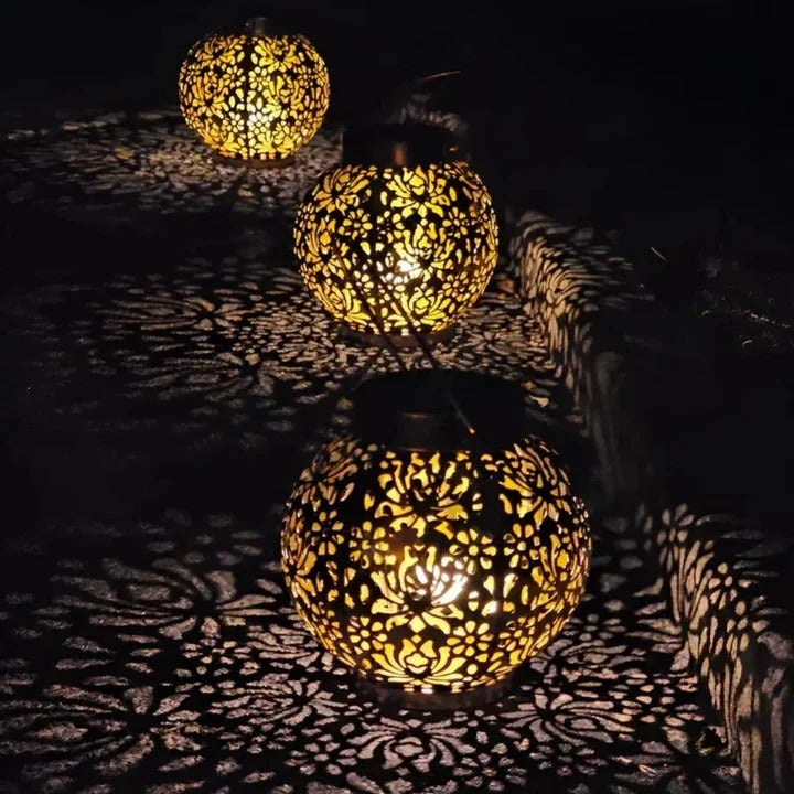 Solar LED Pendant Light with Remote Control and Automatic Dusk Activation