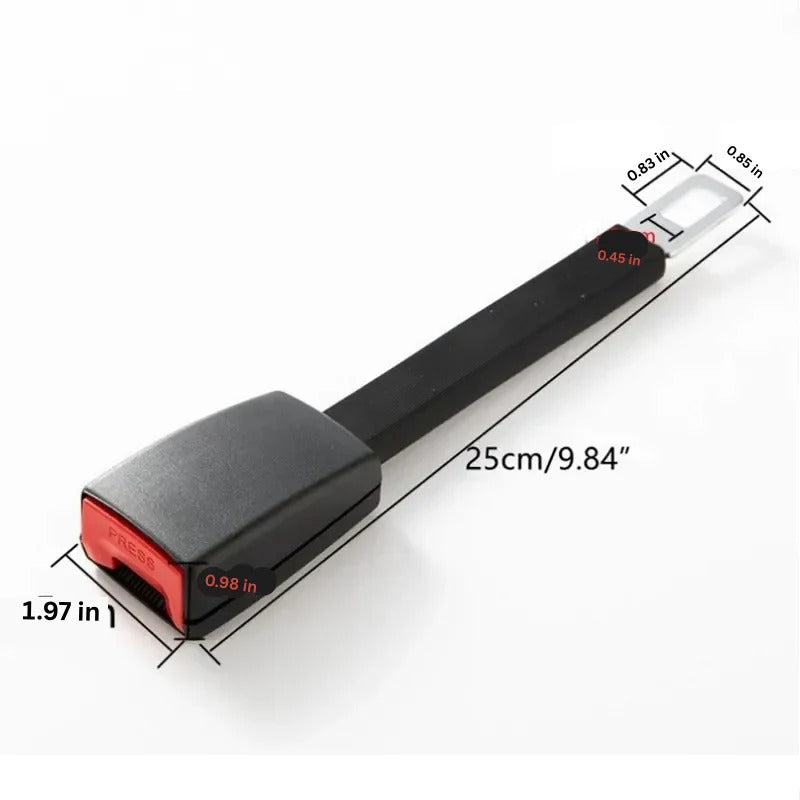 Seat Belt Extension with Rigid Upright Stem for Standard Vehicles, 11-Inch Reach