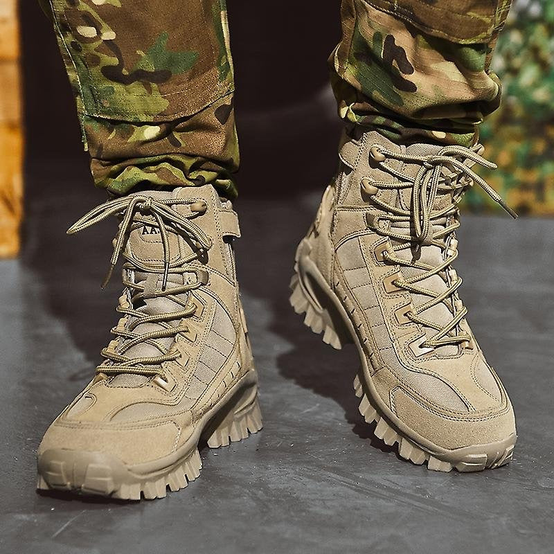 Winter Tactical Boots with Slip Resistant Sole and Moisture Wicking Lining