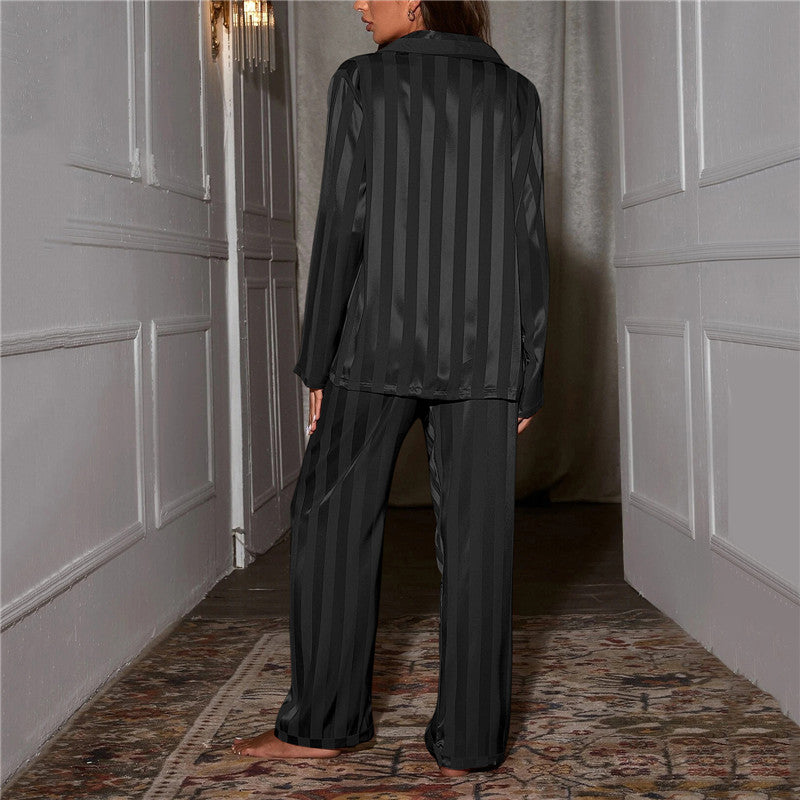 Luna Striped Satin Pajamas