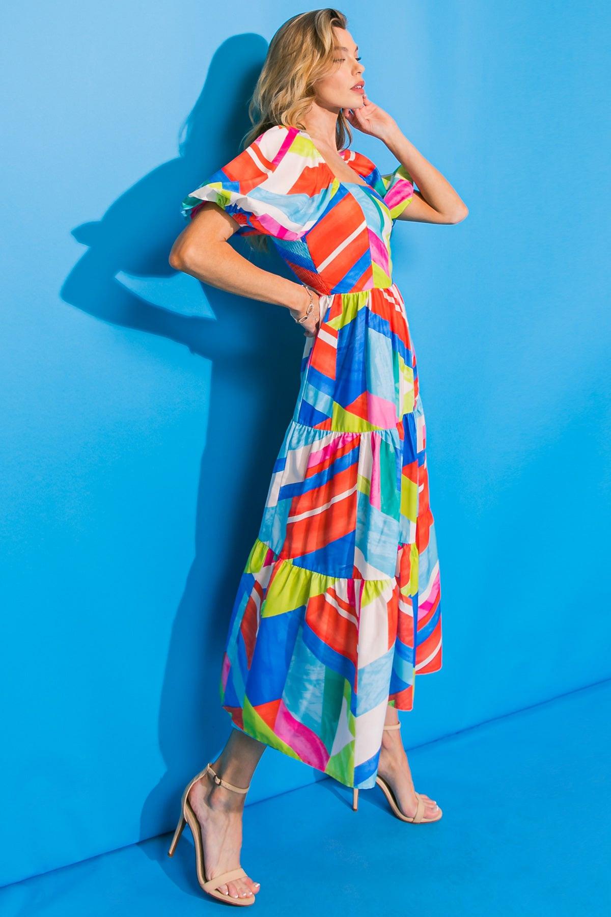 Amara Tiered Midi Dress