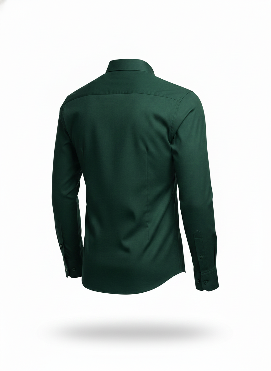 Men's Slim Fit Dark Green Shirt