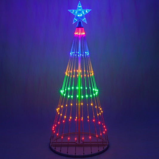 Outdoor Star String Lights with 150 Multicolor Bulbs and 12 Lighting Modes, 6.5ft