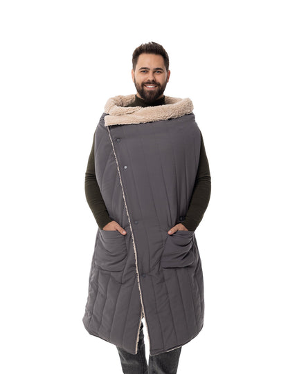 Wearable Heated Blanket with Five Heating Zones and Dual Controls, 16000mAh Battery