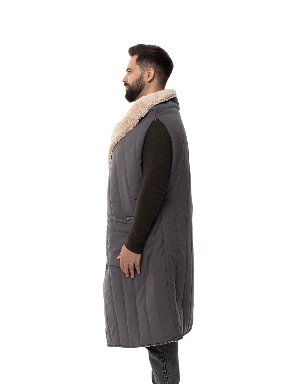Wearable Heated Blanket with Five Heating Zones and Dual Controls, 16000mAh Battery