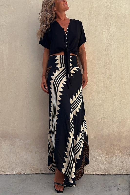 Siena Geometric Maxi Skirt