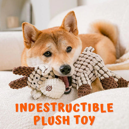 Durable Plush Dog Toy with Squeaker