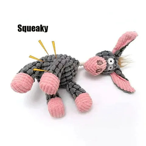 Durable Plush Dog Toy with Squeaker