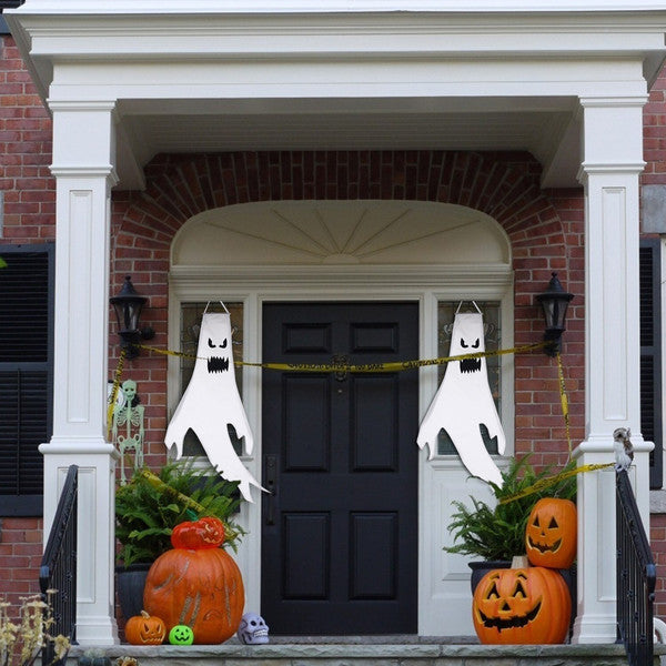 Hanging Fabric Ghost Halloween Decoration with LED or Plain Option, 47 Inches Tall