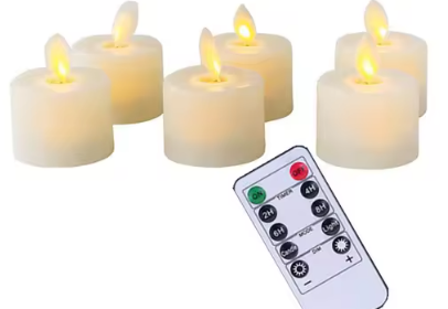 LED Flameless Candles with Remote Control, 6 Pack Warm White