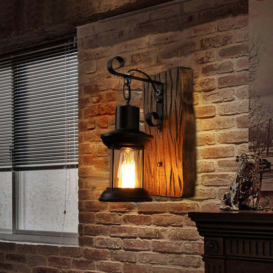 Cast Iron Wall Light with Metal Shade and Adjustable Arm, Hardwired Installation