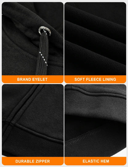 Heated Zip Hoodie with Five Warming Zones and Dual Zone Controls for Cold Weather
