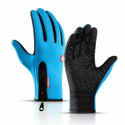 Touchscreen Gloves with Thermal Insulation and Waterproof Construction for Winter Sports