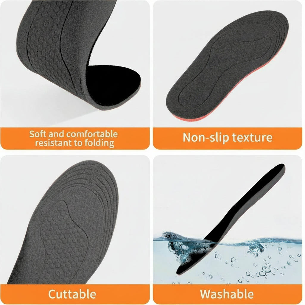 Rechargeable Heated Insoles with Dual Heat Zones and Adjustable Thermostat for Winter Shoes