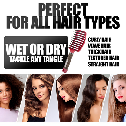 Flexible Bristle Hair Detangler Brush for Wet and Dry Hair