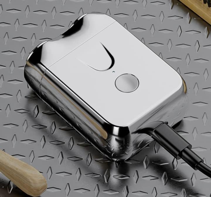 Dual Rotary Electric Shaver with Floating Heads and Wet Dry Use