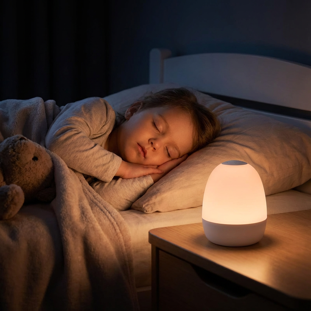 Egg Shaped Silicone LED Night Light with Touch Control for Color and Brightness Changes