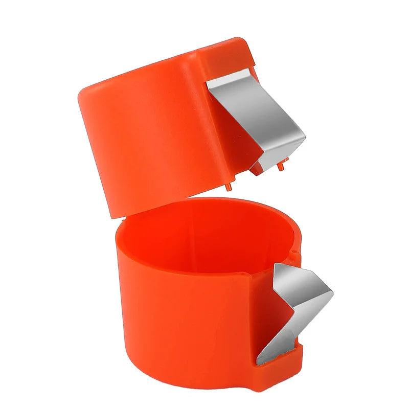 Egg Opener with Metal Clip and Oval Grip for Cracking Eggs