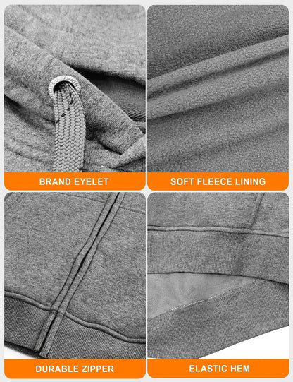 Heated Zip Hoodie with Five Warming Zones and Dual Zone Controls for Cold Weather