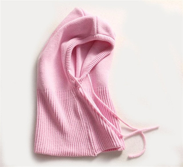 Wool Hooded Beanie with Adjustable Drawstrings and Wind Blocking Coverage