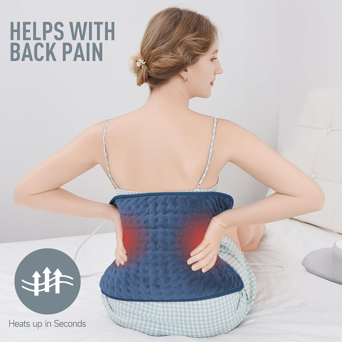 Heating Pad with Auto Shutoff Timer and Six Temperature Settings, 24x12 Inch