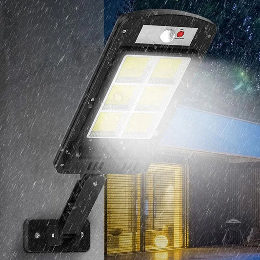 Solar Street Light with Motion Sensor and Remote Control, 360-Degree Lighting