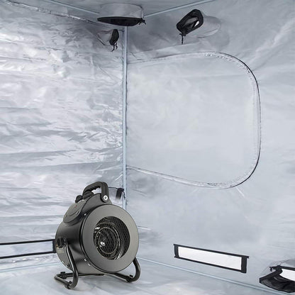 Electric Heater with Dual Fan and Thermostat Control for Greenhouse, 1500W
