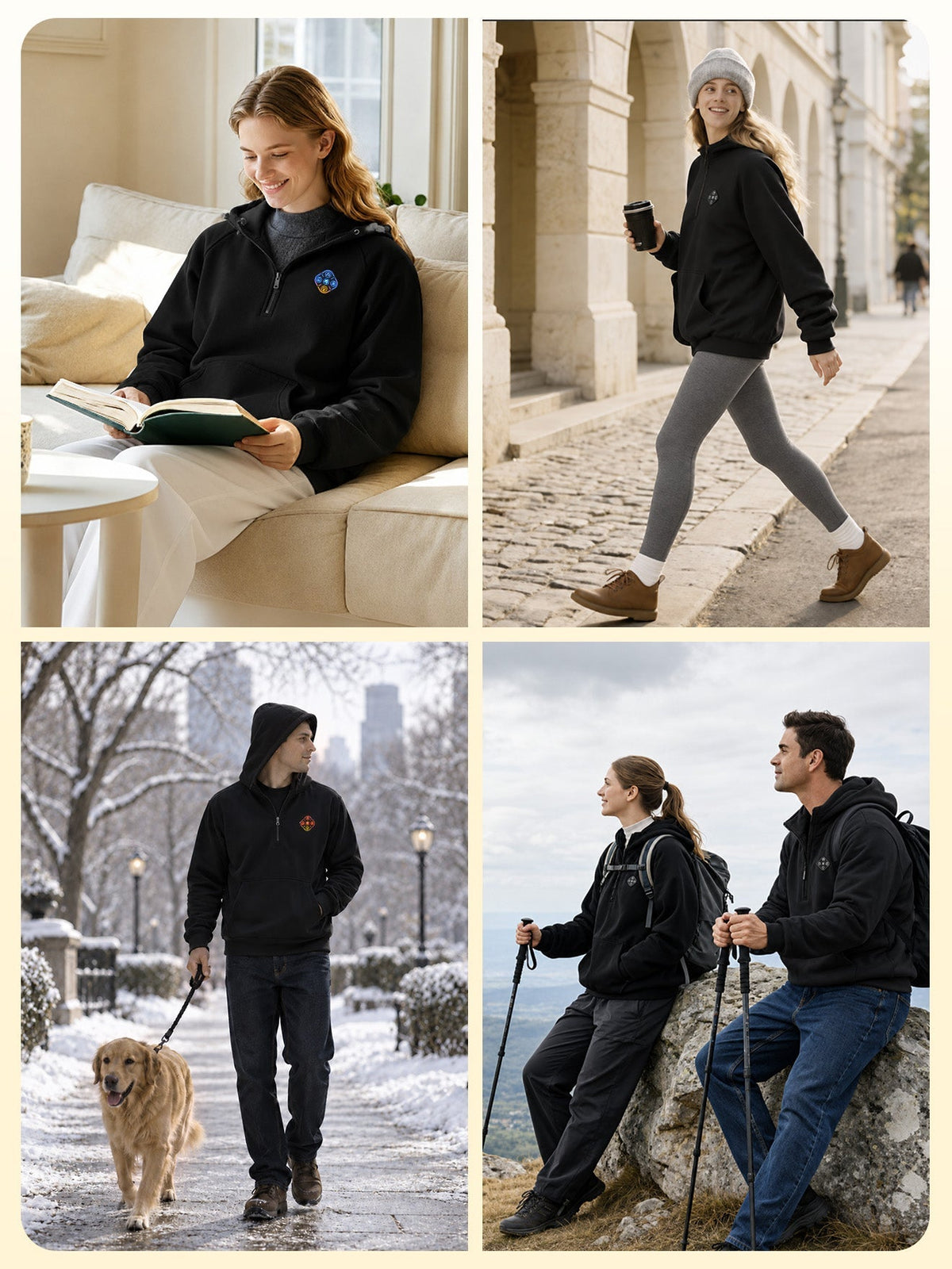 Fleece Lined Heated Hoodie with Nine Warming Zones and Power Bank for Cold Weather