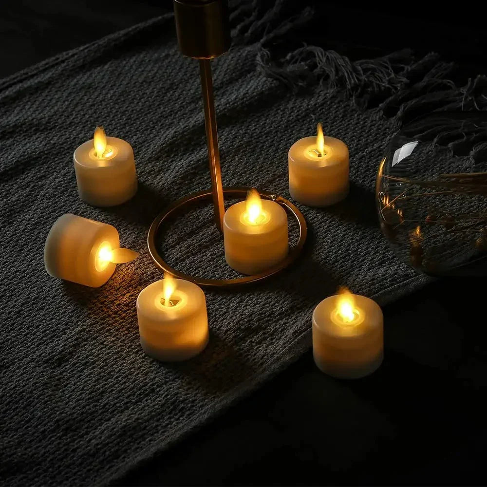 LED Flameless Candles with Remote Control, 6 Pack Warm White