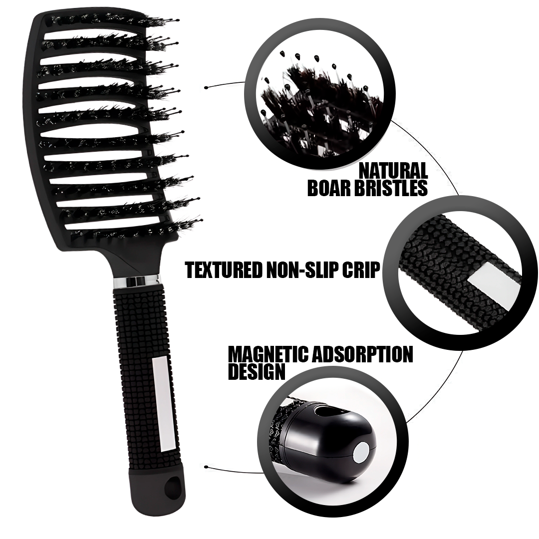 Flexible Bristle Hair Detangler Brush for Wet and Dry Hair