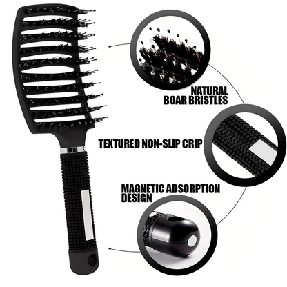 Flexible Bristle Hair Detangler Brush for Wet and Dry Hair