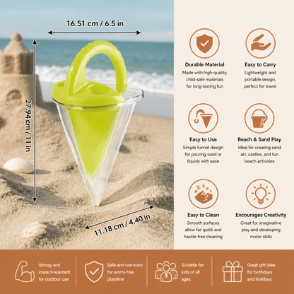Sand Funnel Toy with Easy Grip Handle for Kids Pattern Drawing