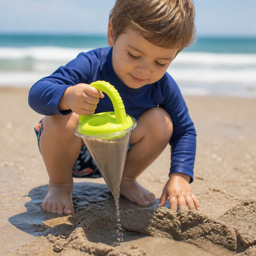 Sand Funnel Toy with Easy Grip Handle for Kids Pattern Drawing