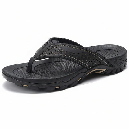 Men's Orthopedic Sandals with Contoured Arch Support and Water Resistant Nubuck, Wide Platform