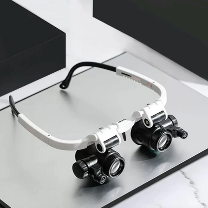 Magnifying Eyewear with Dual LED Lights and Four Interchangeable Lenses