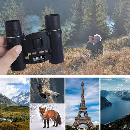 8x Magnification Binoculars with 2000 Meter Range and Foldable Design