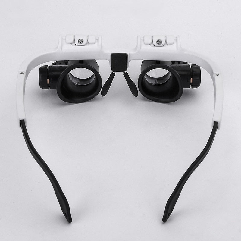 Magnifying Eyewear with Dual LED Lights and Four Interchangeable Lenses