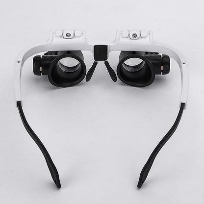 Magnifying Eyewear with Dual LED Lights and Four Interchangeable Lenses