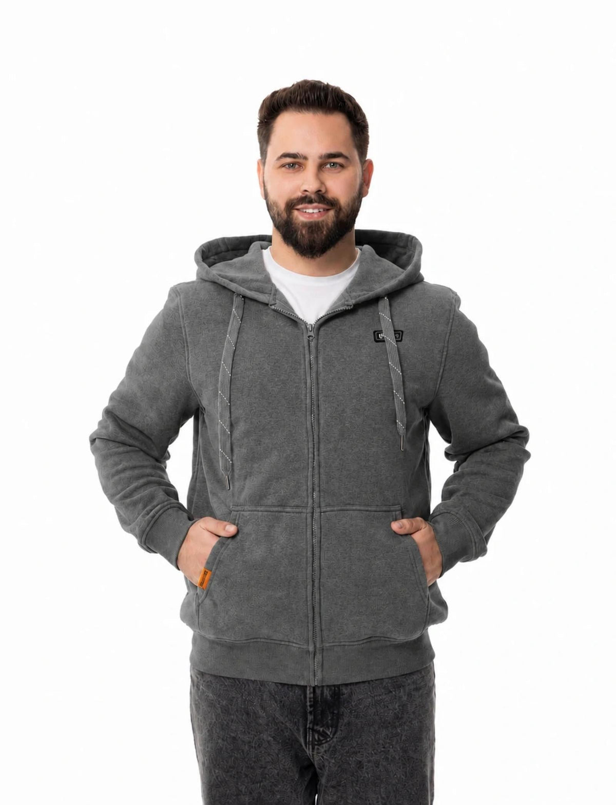 Heated Zip Hoodie with Five Warming Zones and Dual Zone Controls for Cold Weather