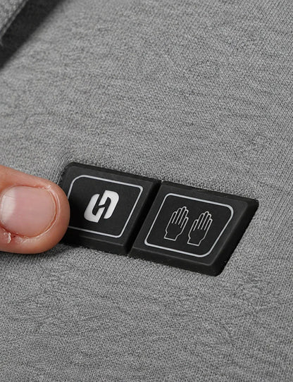 Heated Zip Hoodie with Five Warming Zones and Dual Zone Controls for Cold Weather