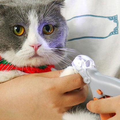 Dog Nail Clipper with LED Bloodline Detection and Safety Guard
