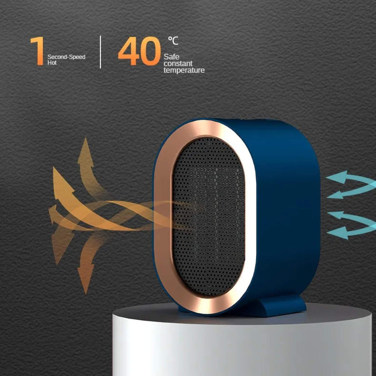 Portable Electric Space Heater with Programmable Timer and Tip-Over Safety Switch