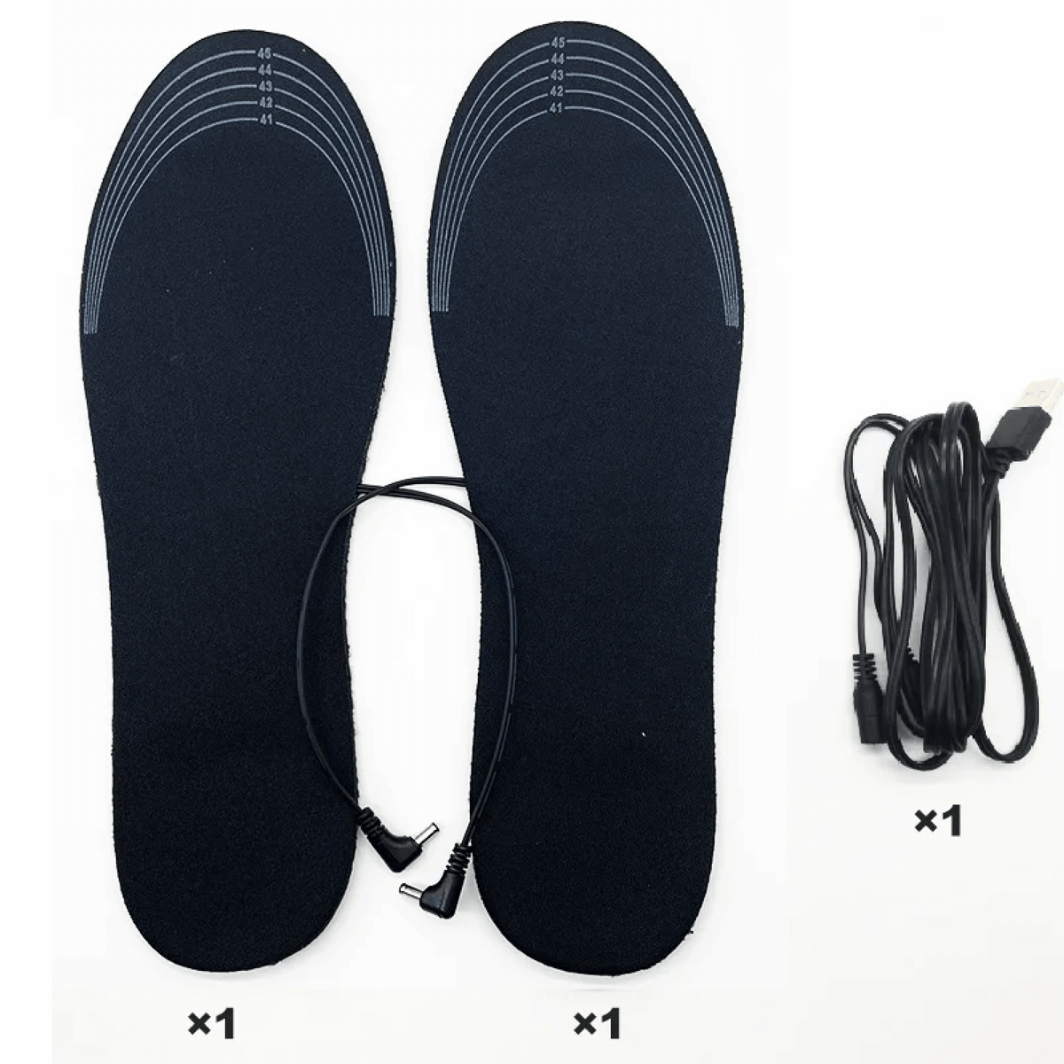 Rechargeable Heated Insoles with Dual Heat Zones and Adjustable Thermostat for Winter Shoes