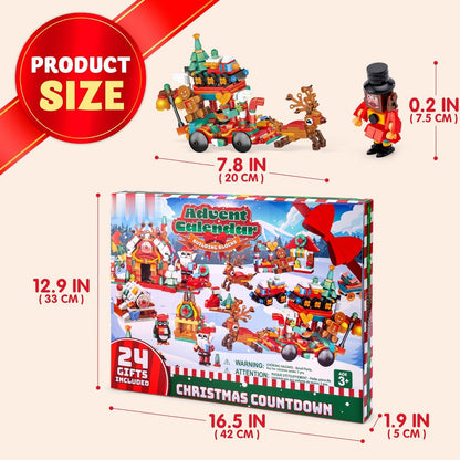 Block Countdown Calendar with 24 Mini Builds and Two Larger Models for Kids and Collectors