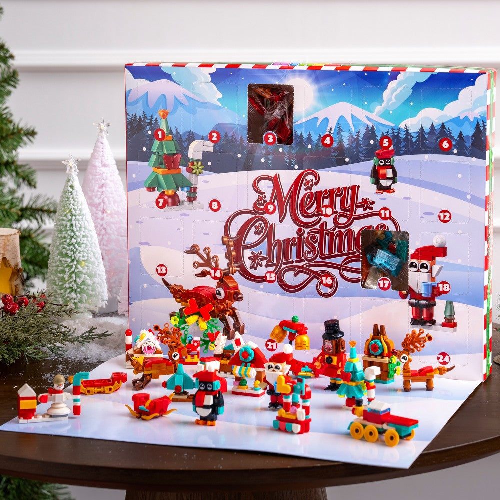 Block Countdown Calendar with 24 Mini Builds and Two Larger Models for Kids and Collectors
