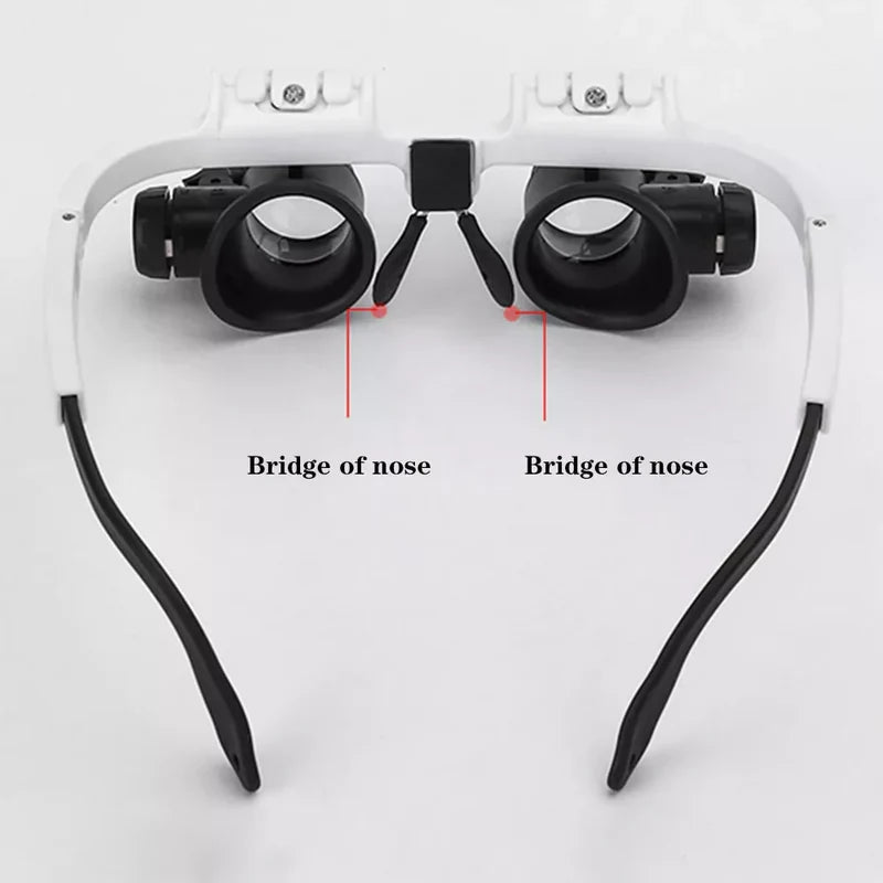 Magnifying Glasses with LED Light and Interchangeable Lenses, 8x 15x 23x